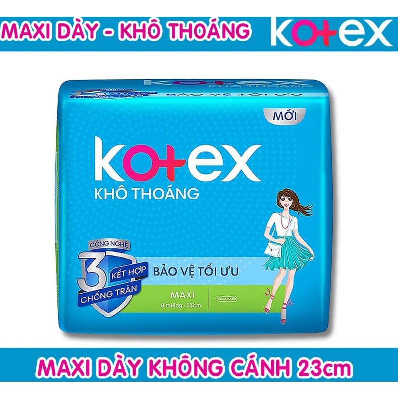 Lốc 8 gói Băng vệ sinh Kotex Style Maxi không cánh 8 miếng