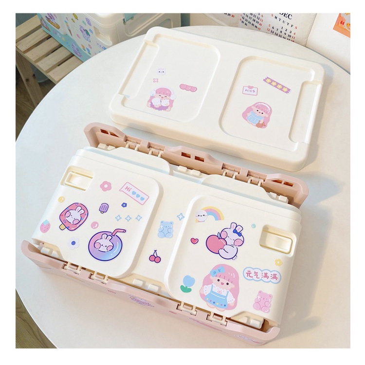 Thùng Đựng Đồ Đa Năng Có Thể Gấp Gọn Màu Pastel Xinh Xắn