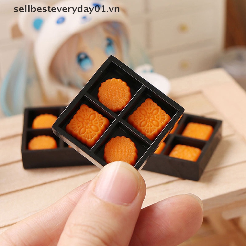 Set mô hình bánh trung thu nhỏ nhắn tỉ lệ 1: 12 dành cho trang trí nhà búp bê