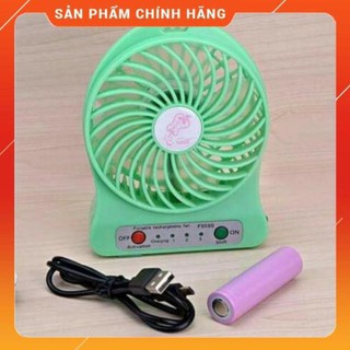 Freeship Quạt Sạc Mini Fan 3 tốc độ cực mát