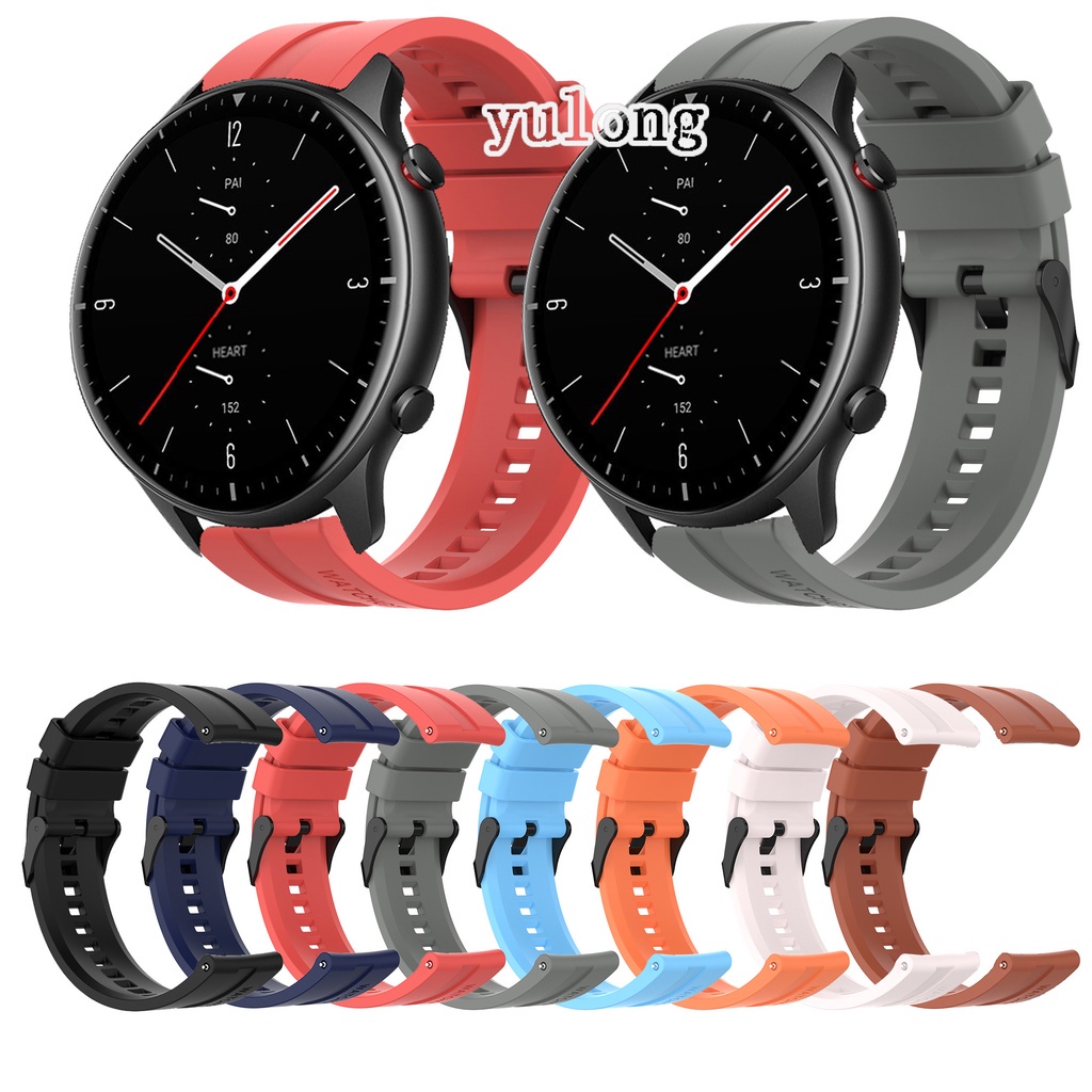 Dây Đeo Silicon Mềm 20mm 22mm Cho Đồng Hồ Thông Minh huami amazfit gtr mini gtr3 pro 42mm 47mm bip5 gtr2 gtr4 gtr2e 2 3 4 bip 5