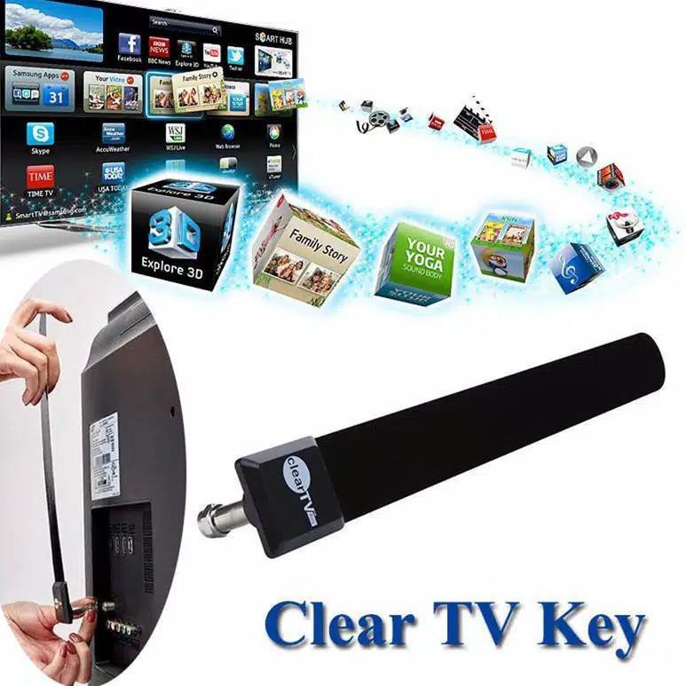 Ăng Ten Tv Kỹ Thuật Số Trong Nhà 15mr 21 Hdtv Dvb-T2 Clear Tv Key In Eh098