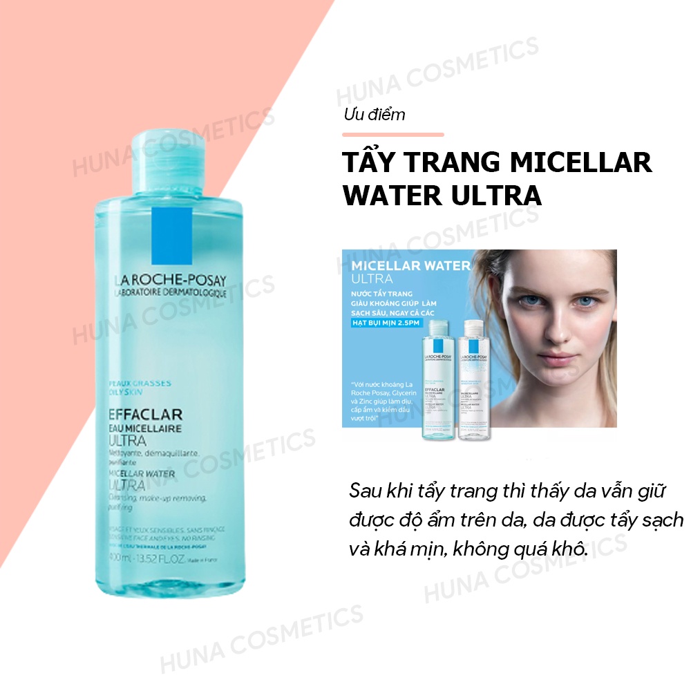 [AUTH] NƯỚC LÀM SẠCH SÂU TẨY TRANG CHO DA DẦU NHẠY CẢM LA ROCHE-POSAY MICELLAR WATER ULTRA 400ML