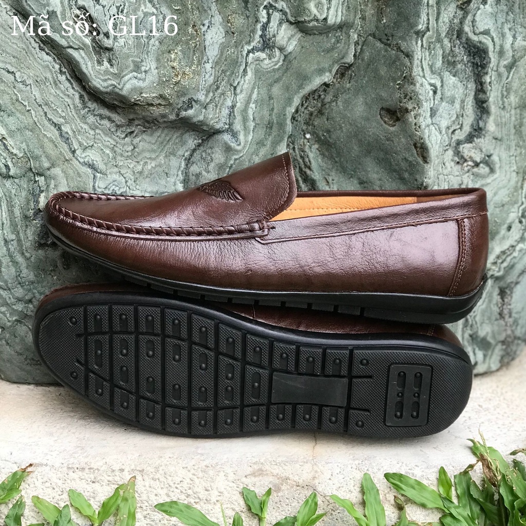 Giày lười nam Alo Davin Da Bò Cao Cấp GL16