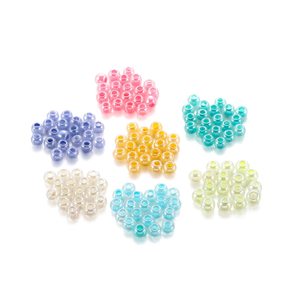 Gói 1000/500/300 hạt cườm thủy tinh 2/3/4mm màu sắc ngọt ngào làm đồ trang sức/vòng tay thủ công DIY