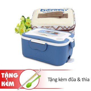 Hộp cơm văn phòng- Hộp cơm cắm điện CHEFMAN- Hàng cao cấp + Tặng kèm túi đựng