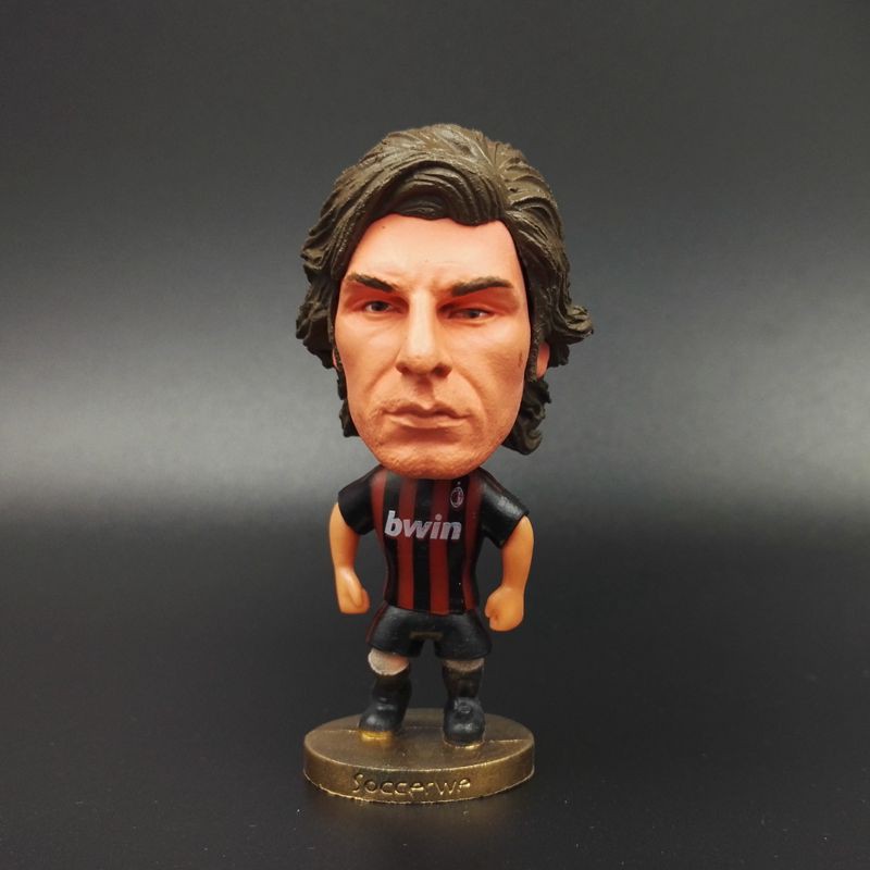 Serie A. Mô Hình Cầu Thủ Bóng Đá Milan Kaka Maldini Inzaghi Ronaldinho Roberto Baggio