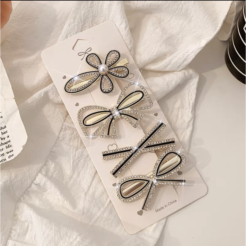 Kẹp Tóc Hàn Quốc Đính Đá Ngọc Trai Phụ Kiện Thời Trang Cho Nữ AB051