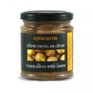 Oliu xanh hữu cơ độn chanh ngâm nước muối (đã tách hạt) 190g - Epikouros