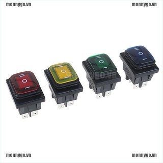 Công tắc bật/tắt khởi động thuyền tự động chống nước 30A/250V 6 chân có đèn LED