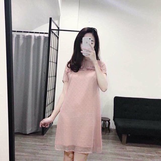 Váy voan hạt suông
