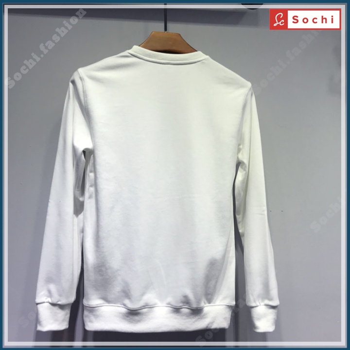 Áo sweater nam tay dài, áo nam thu đông cổ tròn mịn đẹp, thời trang lạ mắt in Smile mã SW8.09 | BigBuy360 - bigbuy360.vn