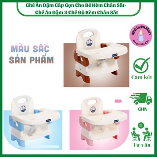 Ghế Ăn Dặm Gấp Gọn Cho Bé Kèm Chân Sắt- Ghế Ăn Dặm 3 Chế Độ Kèm Chân Sắt