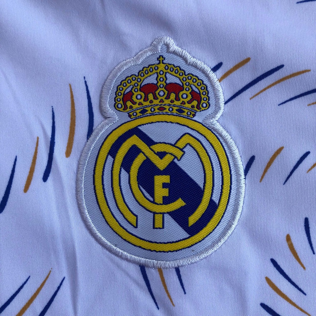 Quần Áo Bóng Đá Thun Lạnh Logo Thêu Nổi Cao Cấp CLB REAL MADRID Mới 21/22 BINGO SPORT