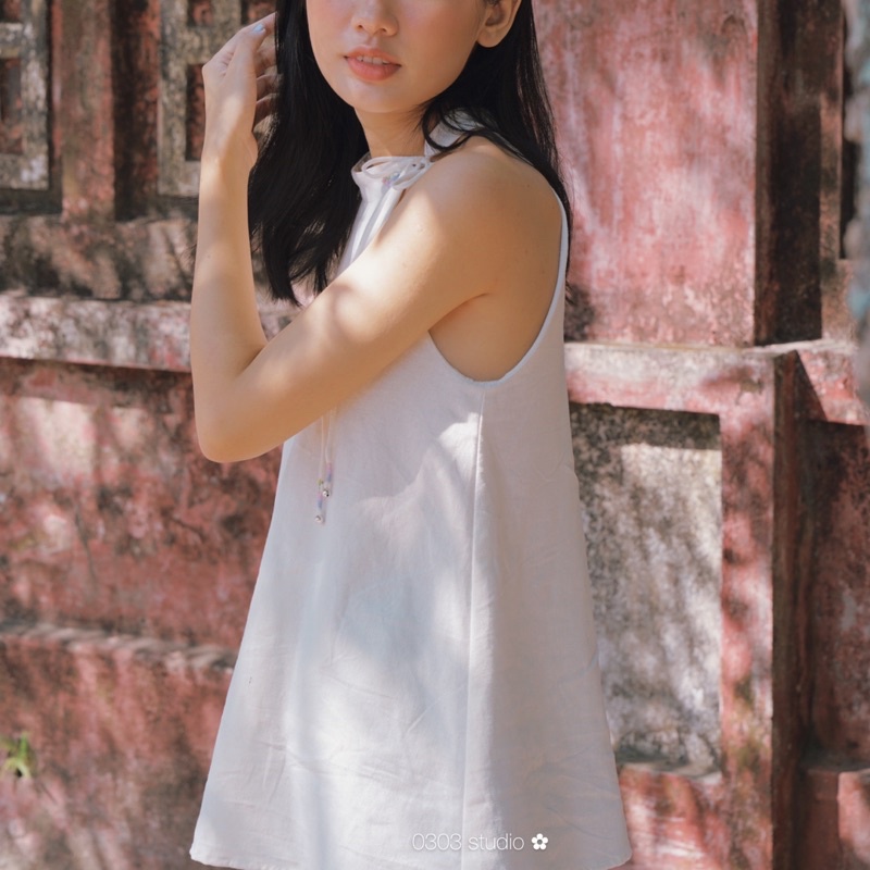 Áo linen cổ đứng Ý Thơ - phiên bản truyền thống - 0303 studio ✿