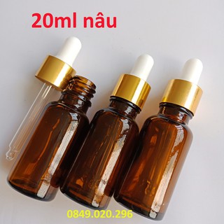 Combo 200 lọ 20ml thủy tinh màu Nâu