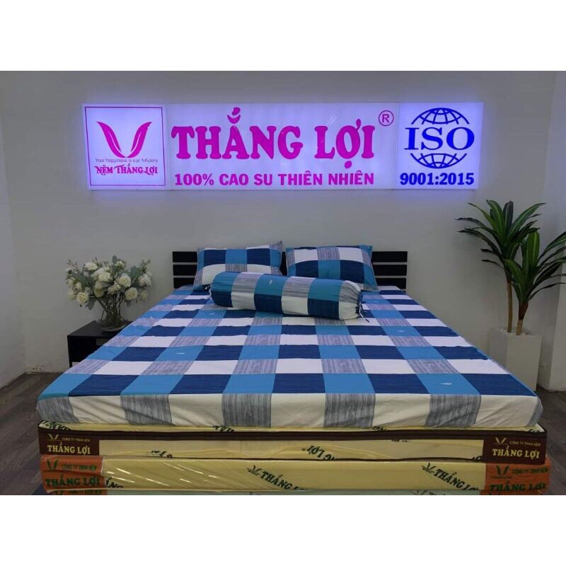 Bộ Drap Thắng Lợi, ga trãi giường chính hãng cotton 100% chất vải dày dặn, thoáng mát, thấm hút mồ hôi