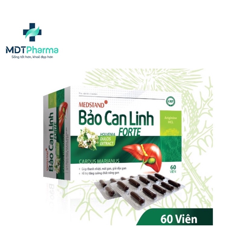 BẢO CAN LINH FORTE – Giúp thanh nhiệt, mát gan, bổ gan, giải độc gan, hỗ trợ tăng cường chức năng gan (Hộp 60 viên)