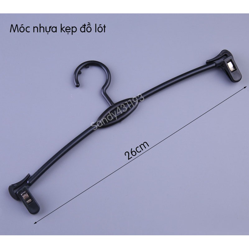 Móc Nhựa Kẹp Đồ Lót 26cm (10 móc)