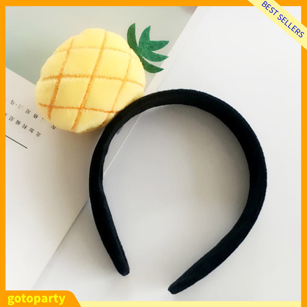 Băng Đô Cài Tóc Phủ Lông Họa Tiết Dưa Hấu / Dâu Tây Dễ Thương Cho Bé Gái