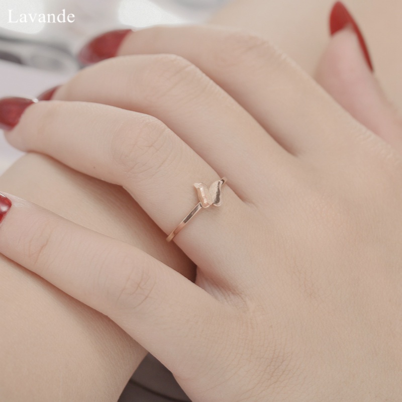 Nhẫn Thép Titan Không Gỉ Điều Chỉnh Được Đính Kim Cương Hàn Quốc Phổ Biến Cho Cặp Đôi JZ5X