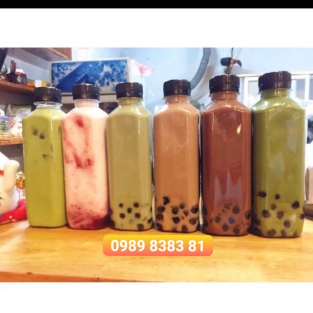 Combo 50 chai nhựa vuông 💕 350ml đựng sữa chua