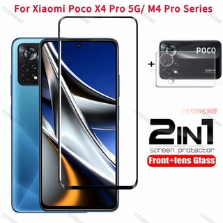 Ốp Điện Thoại Kính Cường Lực 2 Trong 1 Cho Xiaomi Poco M4Pro X4Pro 5G X3 GT M4 M3 X4 Pro X3 NFC PocoM4Pro PocoX4Pro X4Pro 5G 4G