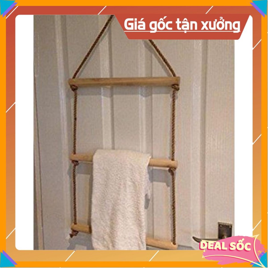Kệ Gỗ Treo Khăn Kiểu Thang Leo Phong Cách Vintage