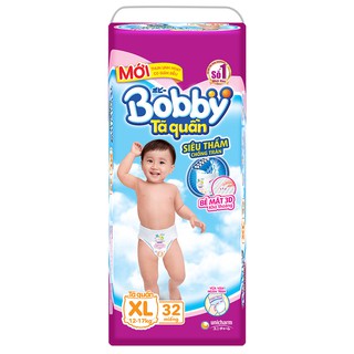 Tả Quần Bobby XL32 Miếng (Tặng Thêm 4 Miếng Tả Quần XL)