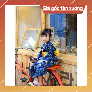 [THANH LÝ] Kimono Trẻ Em Xanh Navy Hoa Trắng KI14