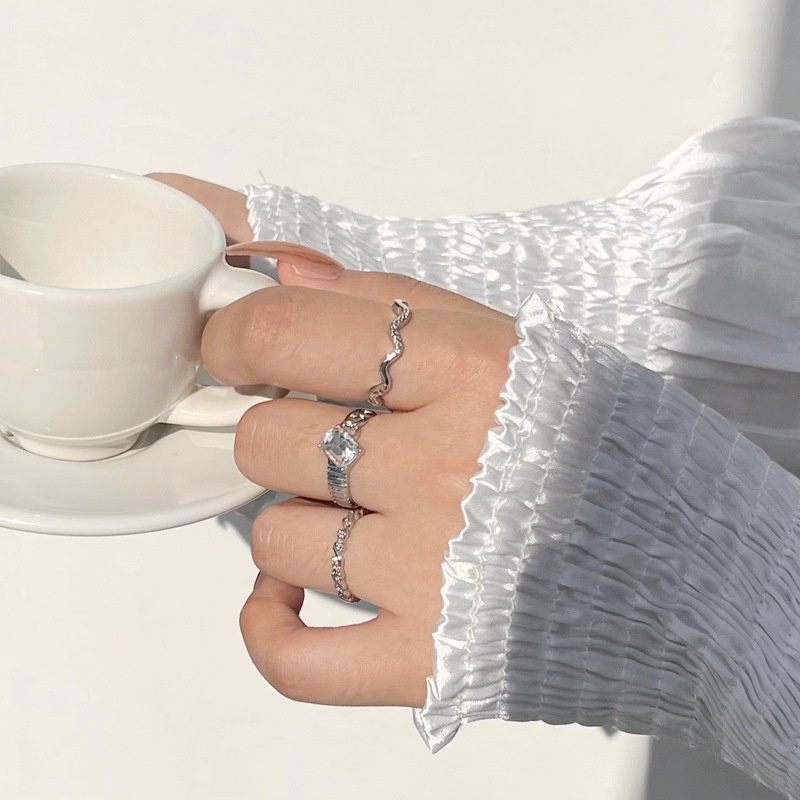 Bộ Ba Nhẫn Đeo Ngón Trỏ Phong Cách punk Đơn Giản Thời Trang Dành Cho Bạn Nữ 5095