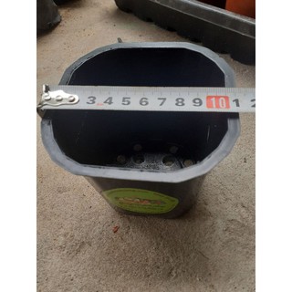 10 cái Chậu Nhựa Vuông Đen 11x10 cm,  Nhiều Lỗ Thoát Nước, Ươm Dâu, Sen Đá Ươm Cây Thoải Mái