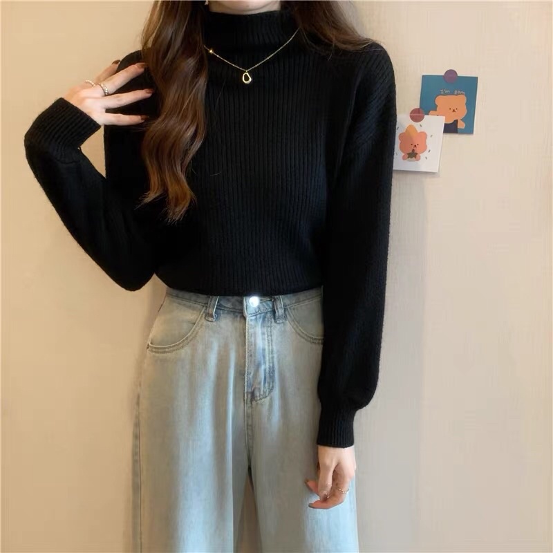 Áo len tăm cổ 3 phân