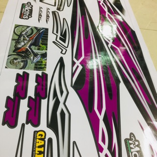 Tem Exciter 2006 mẫu lửa tím rời cho xe đen trắng