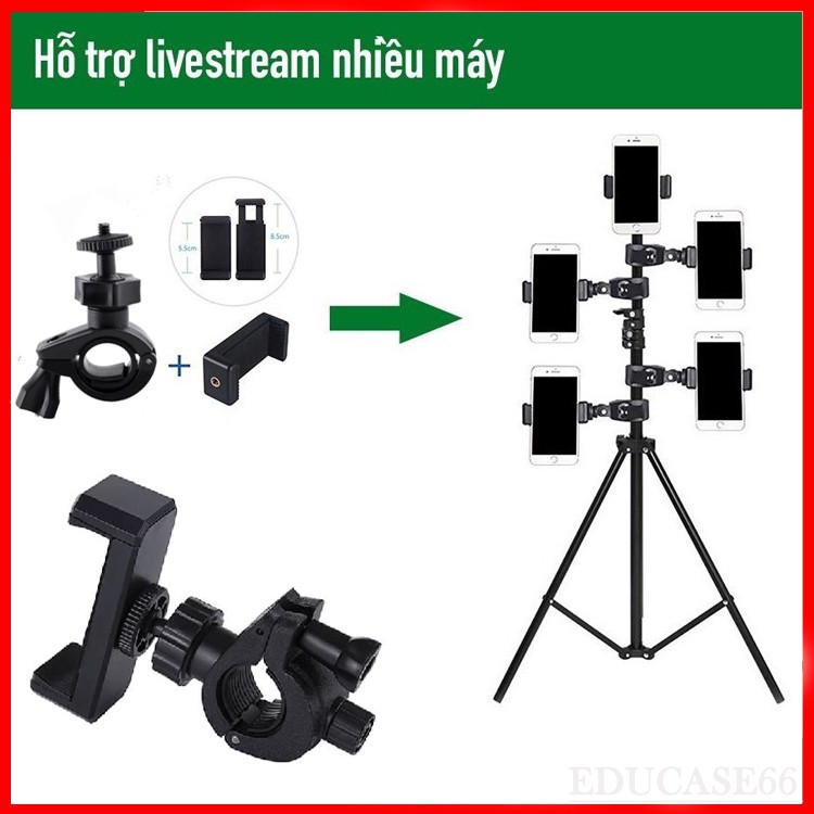 Đầu Gắn Thêm Cho Giá Đỡ Kẹp Điện Thoại Gắn Vào Tripod Hỗ Trợ LiveStream, Quay Phim Nhiều Máy Cùng Lúc cực kì tiện Lợi