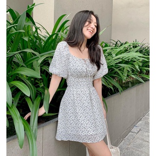 Đầm Fella - Đầm mini nhún thun eo