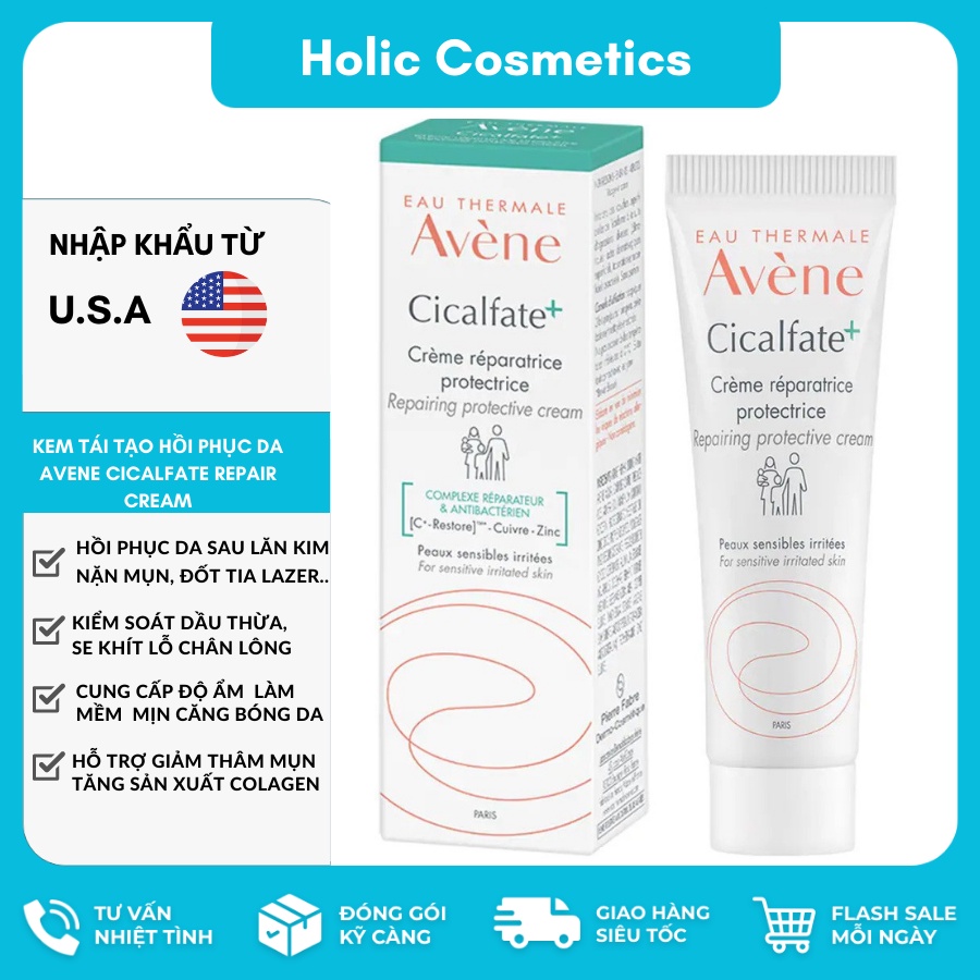 Kem tái tạo hồi phục da Avene Cicalfate Repair Cream