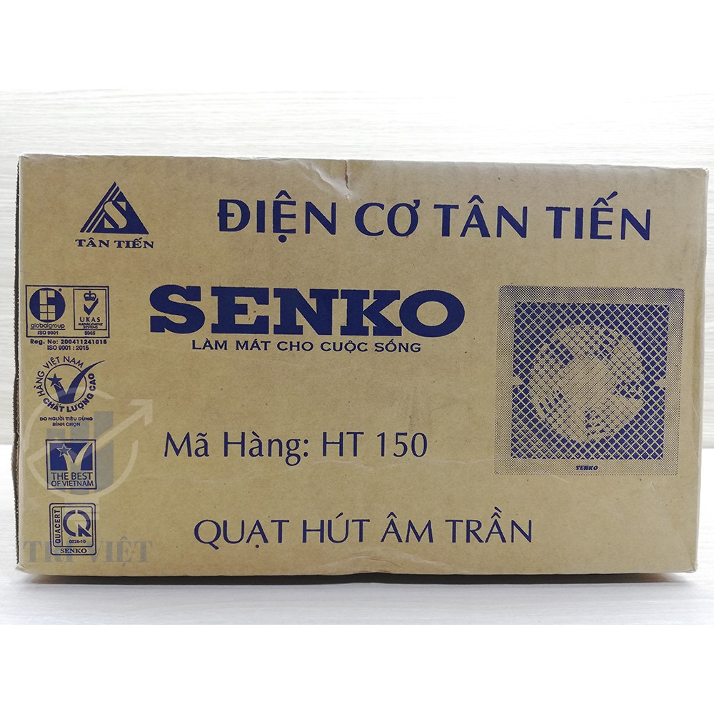 Quạt hút mùi gắn trần Senko HT150 (30W) - Gắn Trần thạch cao - Quạt hút mùi nhà bếp, vệ sinh - Bảo hành 12T