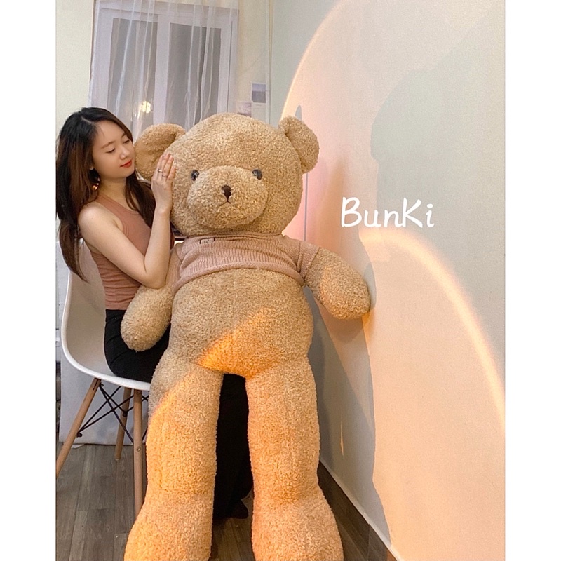 GẤU BÔNG TEDDY BOBBY BROWN 140CM BE VÀNG CAO CẤP BUNKI
