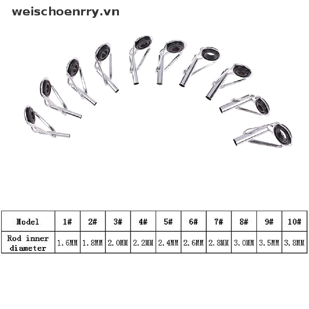 Set 8 Vòng Cố Định Cần Câu Cá Bằng Thép Không Gỉ Tiện Dụng