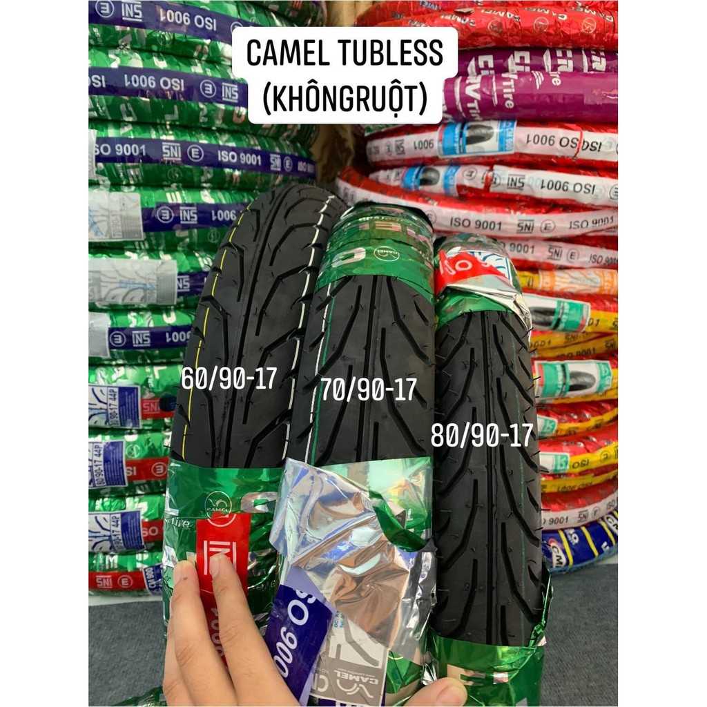 Vỏ Camel Không Ruột (Tubeless) Size Nhỏ 60,70 và 80