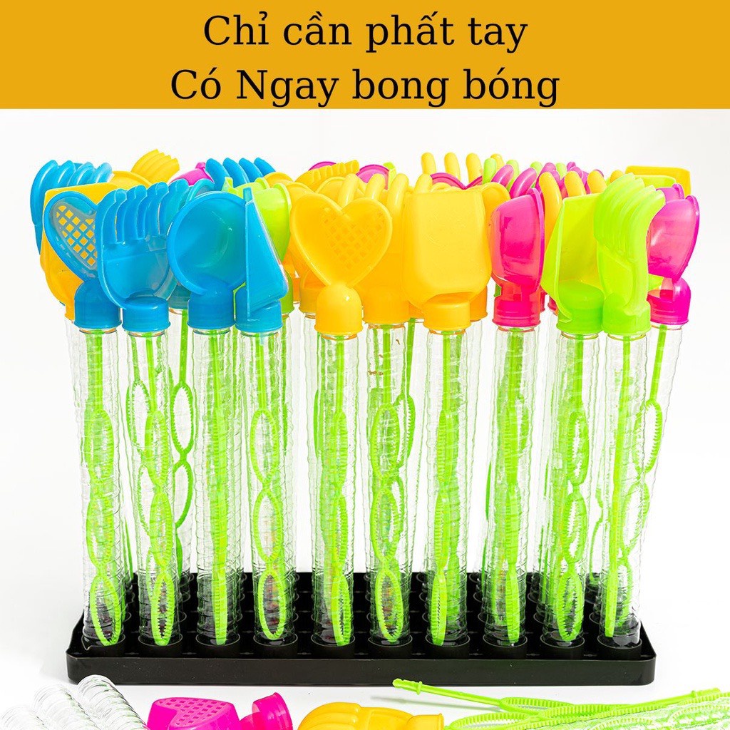 Que thổi bong bóng Hapi Toys -TẶNG 2 gói nước tạo bong bóng, đồ chơi ngoài trời cho bé vui chơi