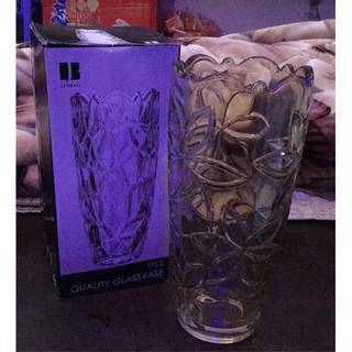 Lọ hoa thủy tinh pha lê trắng 30cm 