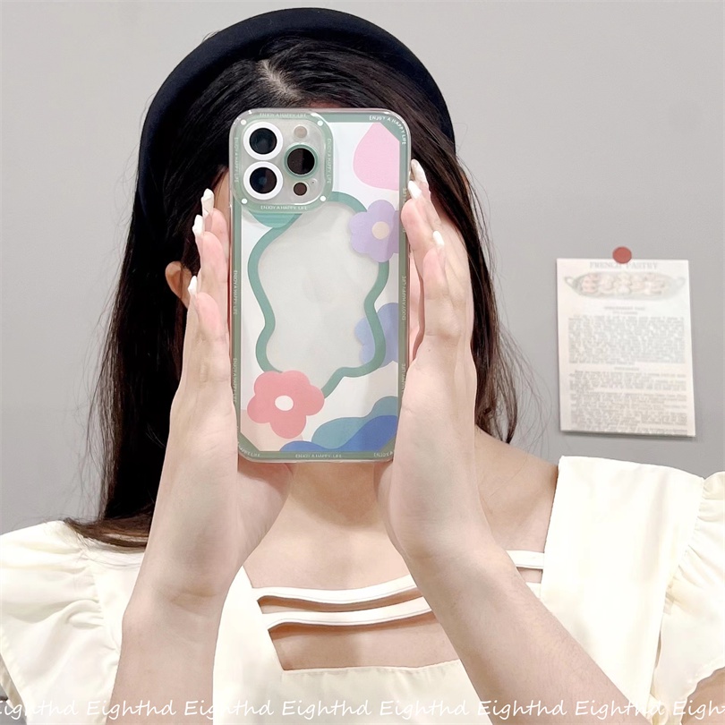 Ốp Điện Thoại Silicone Mềm Họa Tiết Hoa Mắt Thiên Thần Cho iPhone 14 13 12 11 Pro Max X Xr Xs Max 8 7 Plus SE 2020
