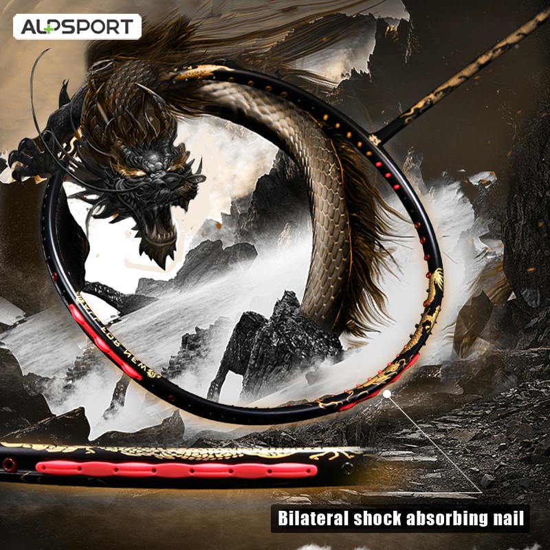 Vợt cầu lông ALPSPORT ALP JL Gold Dragon Ball 8U 62g Max 35 Lbs 100% bằng sợi carbon chất lượng cao