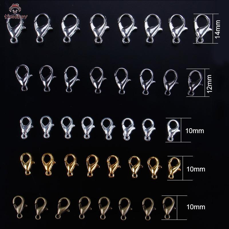 Bộ 50 Móc Cài Tôm Hùm Phù Hợp Cho Vòng Cổ / Vòng Tay Diy 10mm - 16mm