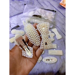 Sét 5 cái kẹp tóc ngọc trai Hàn quốc