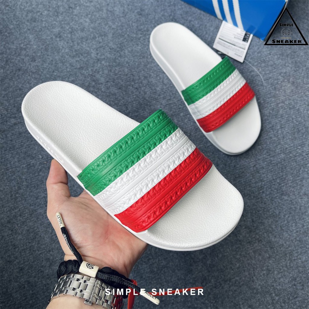 Dép Adidas Adilette Italy Chống Nước Chính Hãng 🔴SIMPLE SNEAKER🔴 Adidas Dép Lá Cờ Quốc Kỳ Các Nước G55379-G55377-G55380