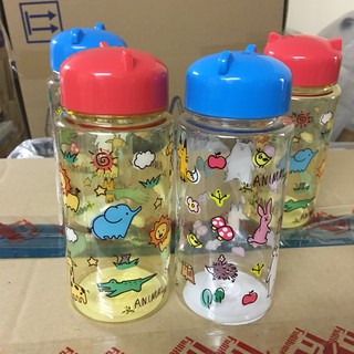 Bình nước trẻ em chịu nhiệt 350ml Animal xuất Nhật Bản nhựa cao cấp an toàn sức khỏe