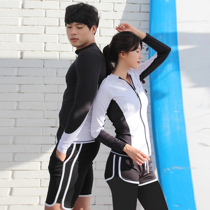 Bộ Đồ Bơi Dài Tay Phong Cách Hàn Quốc Dành Cho Cả Nam Và Nữ